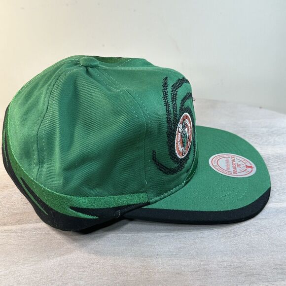 Boston Celtics Spiral Deadstock Cap Green Snapback Mitchell & Ness Unique Hat - Picture 7 of 14